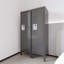 Casier 1 porte en métal à une porte avec style rétro, grande capacité et ventilation pour divers besoins de rangement-139987473