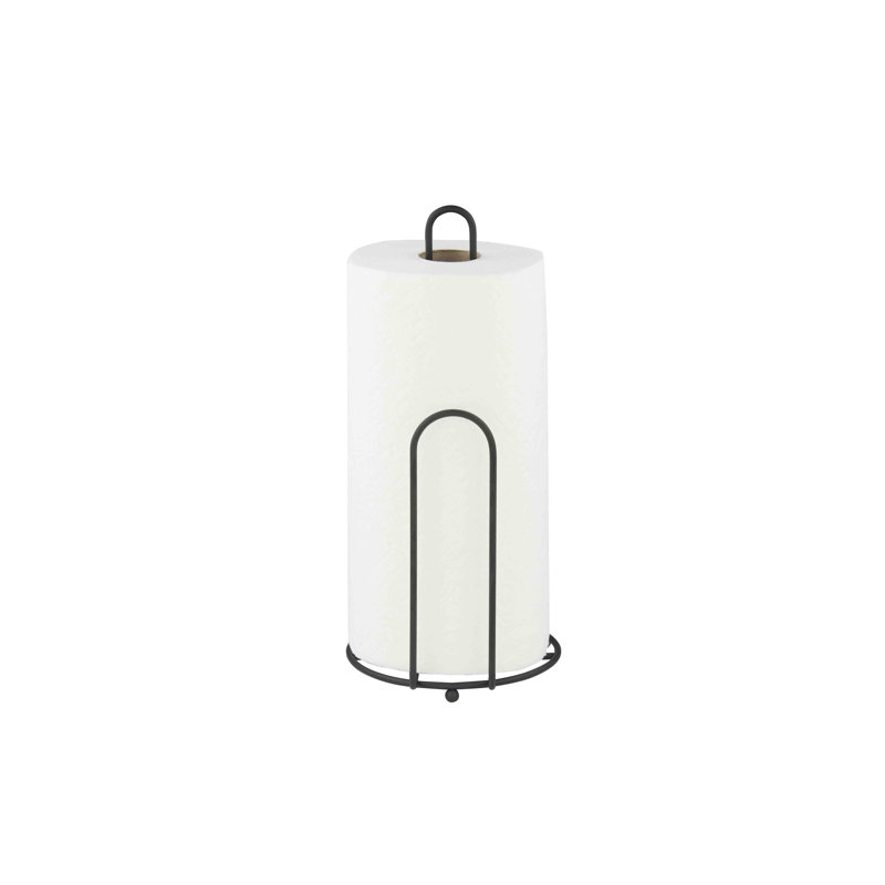 Porte-serviettes sur pied autoportant, Noir, H 13,5 po x l 6 po x P 6 po