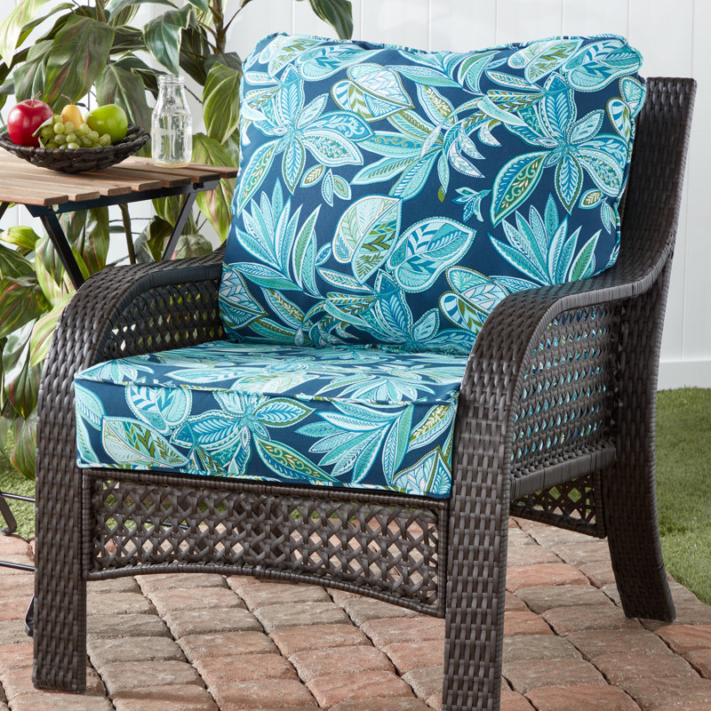 Coussin de chaise d'extérieur Lester, Bois de crête botanique
