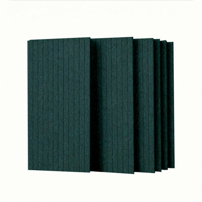Paquet de 6 panneaux muraux insonorisants de 24 po x 12 po x 0,4 po pour panneaux muraux et insonorisants à haute densité MagicubEtic Panneaux muraux à lattes 3D pour murs et plafonds (ensemble de 6)