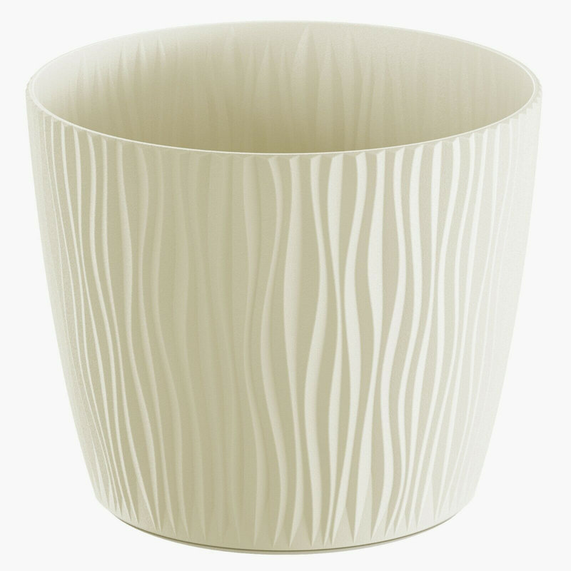 Hence Pot Planter, Cream, 12.4cm H x 14.9cm W x 14.9cm D