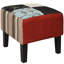 34.5cm Wide Square Floral Standard Ottoman