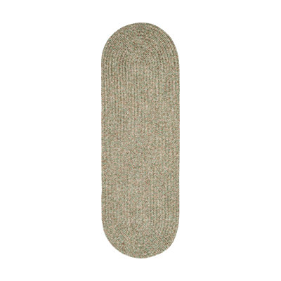 Tapis vert tressé Seline
