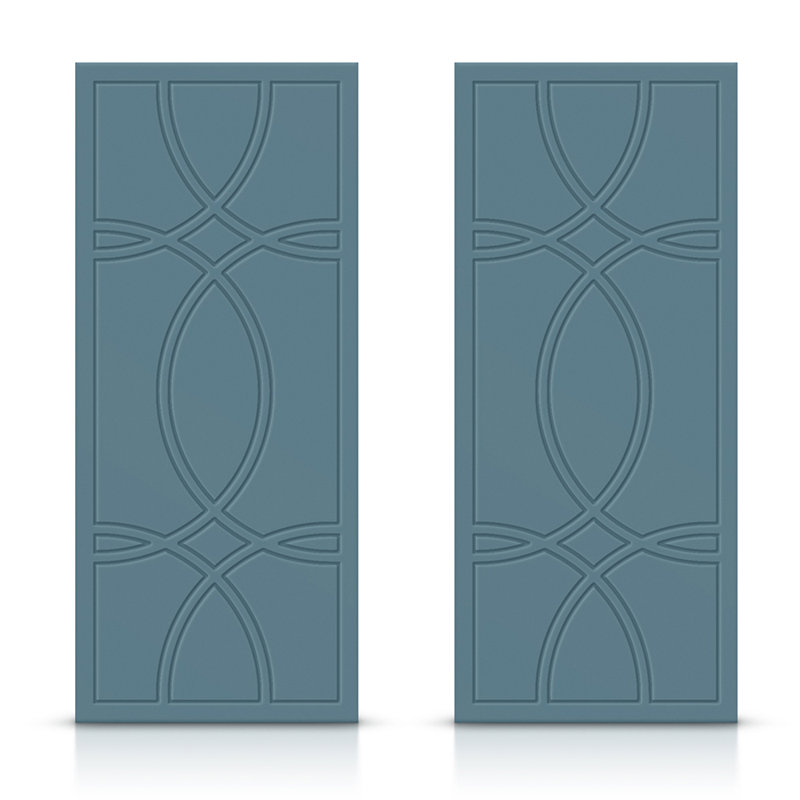 Portes de placard coulissantes à panneaux, Bleu dignité, 60 po x 96 po