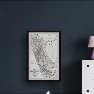 California Vintage Map II - cadre photo, impression sur papier
