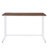 Walnut & White Writing Desk with Built-in USB Port – Modern Office & Study Desk-1596384069