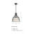 Aukerman 60 Watt 1-Light Bell Pendant with Etched Opal Glass Shade and Metal Outer Cage-718103943-718103940