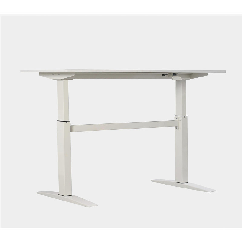 47-inch white technical adjustable standing desk