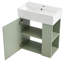 Meuble-lavabo flottant moderne avec lavabo en céramique - parfait pour les petites salles de bain
