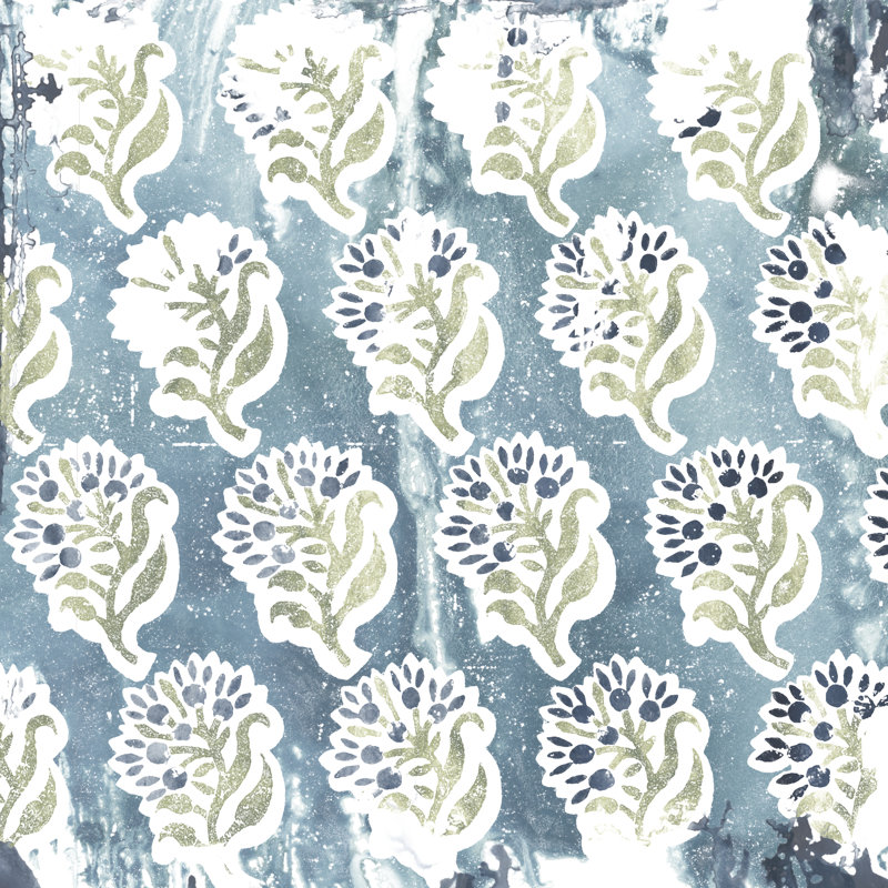 Carrelage fleur pierre II, H 20 po x l 20 po