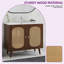 Meuble-lavabo sur pied en rotin 36 po avec lavabo en céramique 36 po-960384181