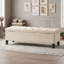 Banc de rangement capitonné avec couvercle à charnières à fermeture en douceur, idéal pour une chambre, une entrée ou un salon.-1284386810