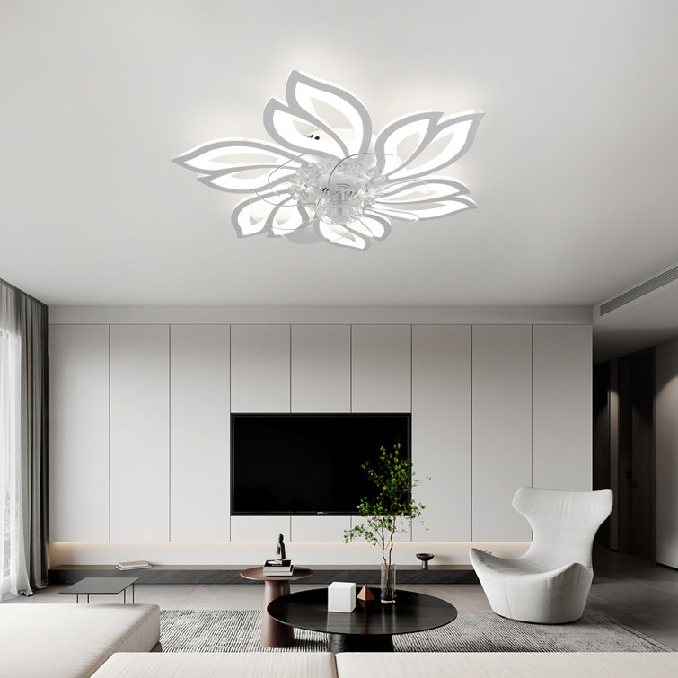 Aureli 6 - Blade LED Smart Ceiling Fan with Remote Control and Light Kit Included