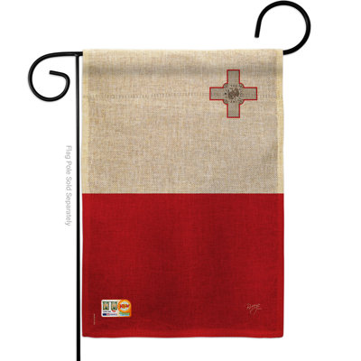 Polyester à 2 côtés 18,5 x 13 po malte po drapeau de jardin