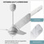  Ventilateur de plafond intelligent à 3 pales avec télécommande et ensemble d'éclairage inclus-132100463-130633190
