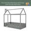 Structure de lit simple en bois avec clôture, pour enfants, adolescents, filles et garçons-1581384928