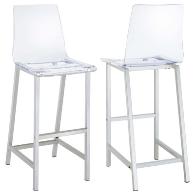 Tabourets de bar chromés (ensemble de 2)