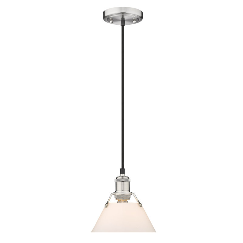 Weatherford 1 - Light Pendant, Pewter, Opal Glass, 129" H x 7.5" W x 7.5" D