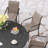 60" Patio dining set with Metal Round Dining Table and Stackable Armrest Dining Chairs-338579534