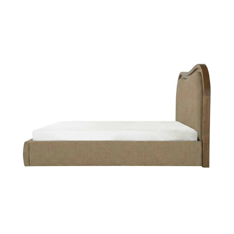 Camilla King Bed Oat, Queen, Green