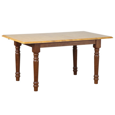 Table de salle à manger à rallonge 60 po Howa | Brun et muscade clair | Sièges 6