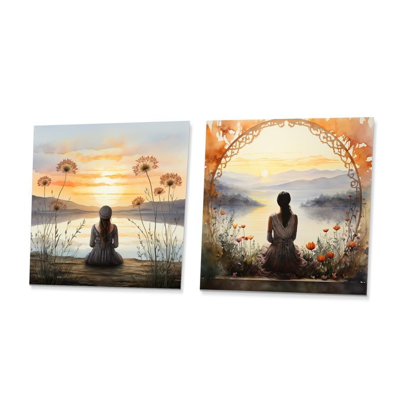 Meditation Serenity By The Lake I - Meditation, H 16 po x l 32 po