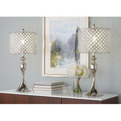 Ashland 27" Contemporary Metal Table Lamp In Metal From Grandview Gallery - Set Of 2