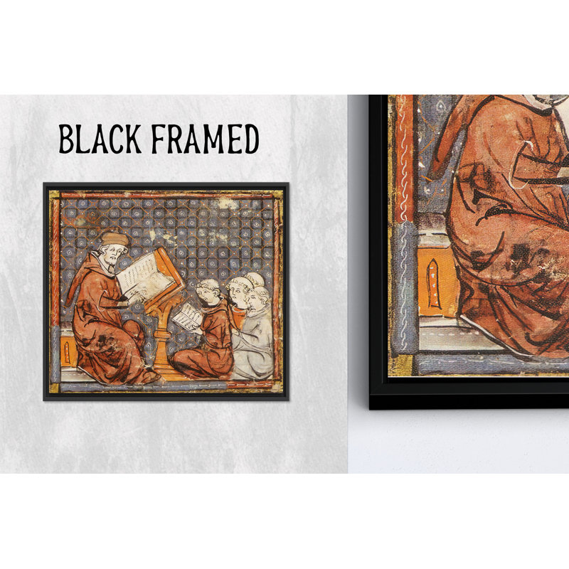 Reproduction d'art sur toile, reproduction d'art de la Renaissance, toile noire encadrée 1P, H: 19,8 po x l: 19,8 po
