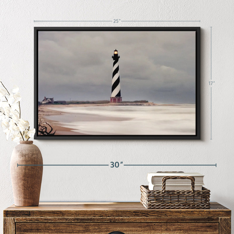 Impression sur toile Stormy Cape Hatteras, H 17 po x l 25 po