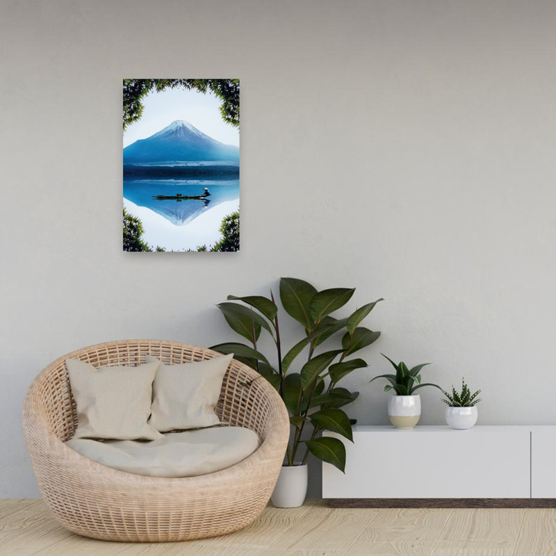 «Mount Fuji Reflection», impression murale contemporaine, 24" H x 16" W