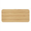 Table basse rectangulaire avec rangement, 47,24 pouces, panneau de fibres à densité moyenne naturel chaleureux, style Mid-Century moderne