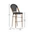 Chaise empilable Lavigne de style français avec siège en polyester enduit de PVC et structure en métal pour une utilisation intérieure / extérieure-86596033-86596034-86596032