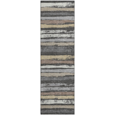 Premium Machine Washable Jahnke AMF1019 Stripes Rug