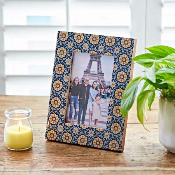 Gold/Blue Picture Frame