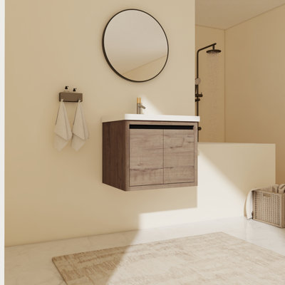 Haisten 23.63'' Single Bathroom Vanity with Resin Top