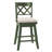 Modern Farmhouse Cross Back Upholstered Solid Wood Bar Stool-1866226351