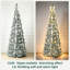 Arbre de Noël artificiel pré-éclairé à flocons argentés-130071428-135097109