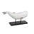 Nautical Whale Statue with Rustic Finish on Display Stand-1941719552