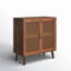 Armoire d'appoint en bois massif 2 portes Pétrolia