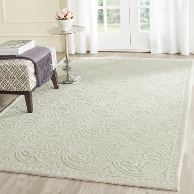 Dunigan Damask Wool Hand Woven Area Rug