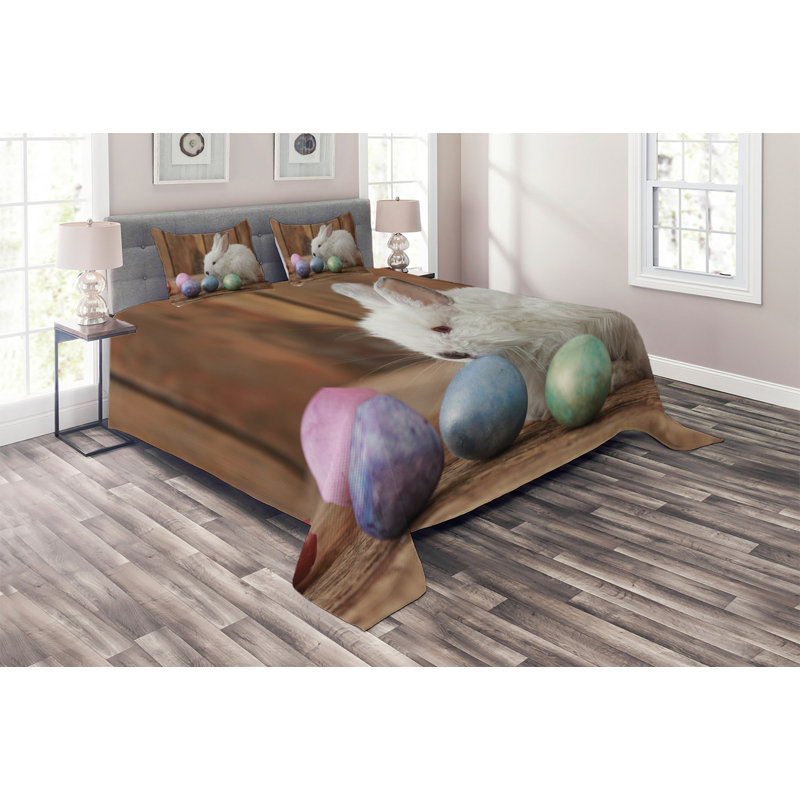 Farmhouse / Country Coverlet, King Bedspread + 2 Shams
