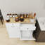 Armoire à déchets blanche moderne pour la cuisine