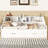 Daybed Frame With Storage Bookcases, 2 Drawers & Charging Design-1381327256