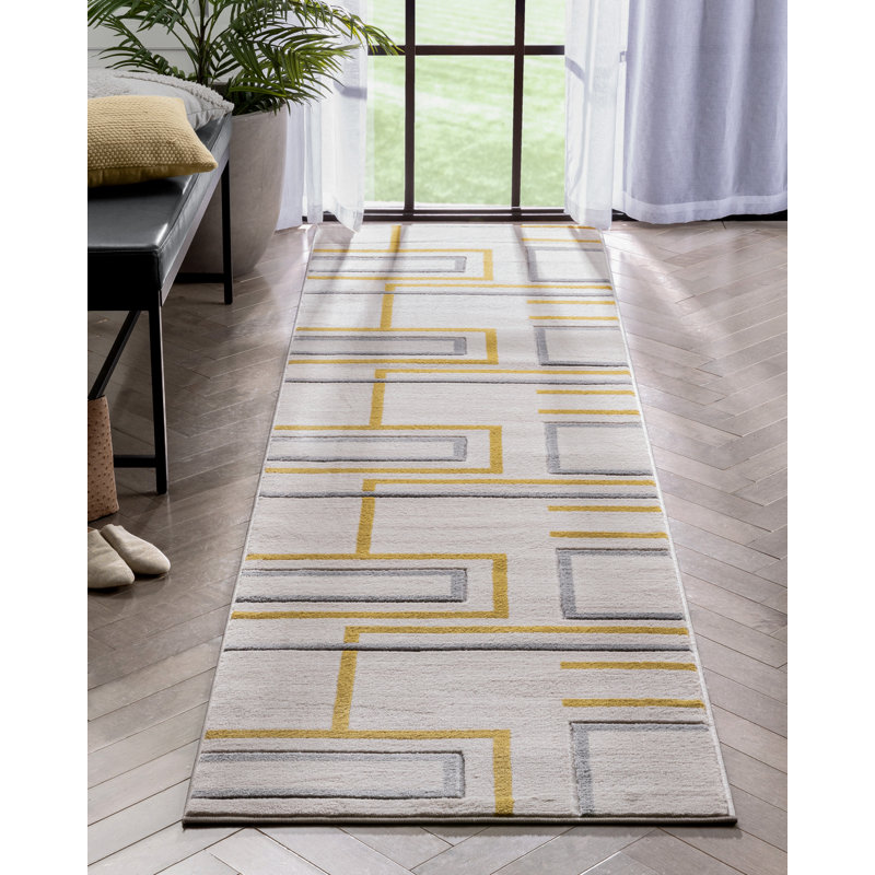 Tapis texturé 3D Clarys, Tapis de couloir 2 pi 7 po x 7 pi 3 po
