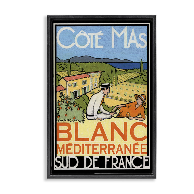 "Antique Wine", affiche par Jean-Pierre Got, Cadre flottant noir de jais, H 25 po x l 17 po