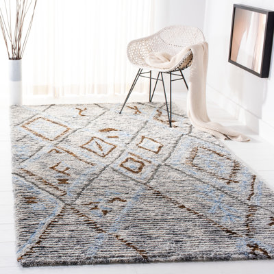 Powell Shag Hand Tufted Wool Southwestern Rug