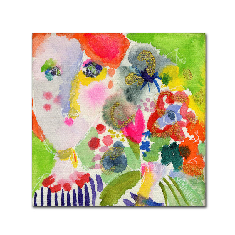 'She Always Brought the Best Flowers' Print on Wrapped Canvas, 24" H x 24" W