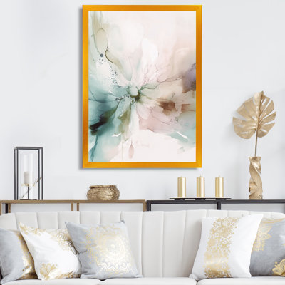 «Green and Cream Abstracted Realities I», reproduction d'art sur toile abstraite