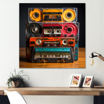 Art mural rétro Cassette Collages III - Cassette