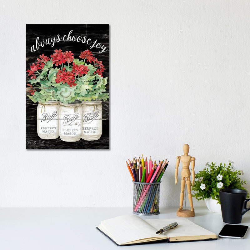 White Jars - Always Choose Joy by Cindy Jacobs - Wrapped Canvas Gallery-Wrapped Canvas Giclée, 30.48cm H x 20.32cm W